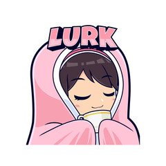 Streamer gamer girl wearing blanket esport mascot logo