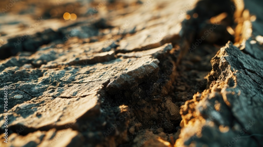 Poster A detailed close-up of the texture and grain of a piece of wood. Perfect for backgrounds or adding a natural element to design projects
