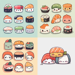 Sushi Delight Vector Illustration