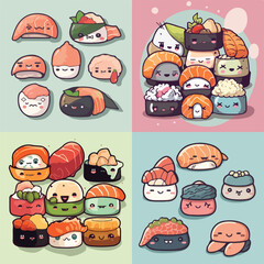 Sushi Delight Vector Illustration