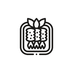 fried icon vector. Linear style sign for mobile concept and web design. fried symbol illustration. Pixel vector graphics - Vector.	
