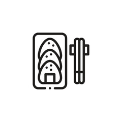 onigiri icon vector. Linear style sign for mobile concept and web design. onigiri symbol illustration. Pixel vector graphics - Vector.	
