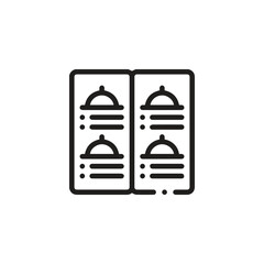 bar menu icon vector. Linear style sign for mobile concept and web design. bar menu symbol illustration. Pixel vector graphics - Vector.	
