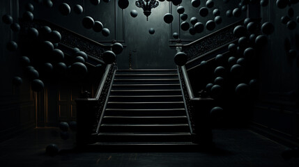 A hauntingly beautiful of a mysterious dark room