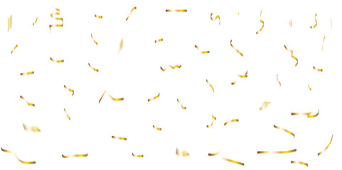 Abstract luxury golden confetti glitter and dust falling down on transparent background. Shiny glittering dust background.