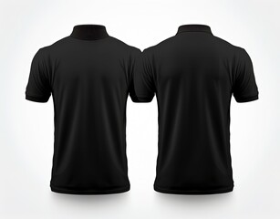 realistic mockup of male polo blank t-shirt with collar and short sleeves, sport, casual 