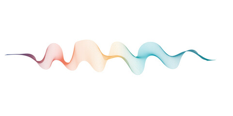 Abstract voice sound wave pattern element, Voice sound wave liens and audio technology background.