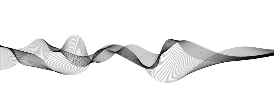 Abstract voice sound wave pattern element, Voice sound wave liens and audio technology background.