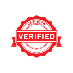 Verified stamp icon vector logo design template