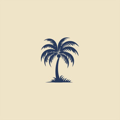 Palm tree logo design vector illustration