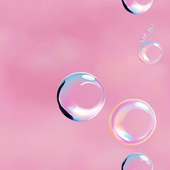 water color bubbles on light pink 5
