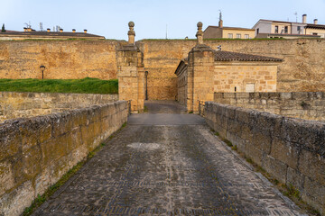 Walls of the fortification of the city of Ciudad Rodrigo, Salamanca, Castilla y León, Spain.