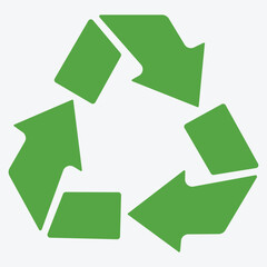 Flat Green Arrows Recycle, World Earth Day, Environment day, Ecology concept