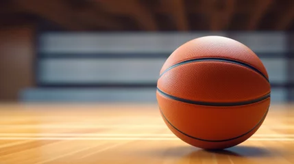 Foto op Plexiglas コートに転がるバスケットボール basket ball in the court © kyo