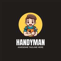 Handyman Mascot Logo Design
