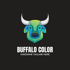 Obraz premium Buffalo Colorful Logo Design