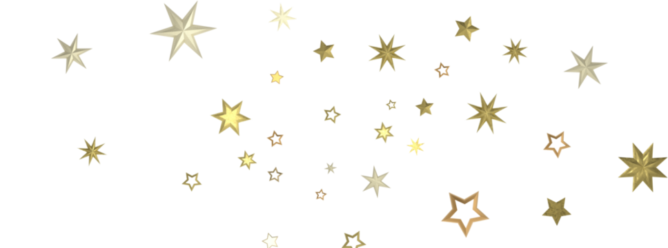 Starlit Christmas Plummet: Spectacular 3D Illustration Showcasing Descending Holiday Star Clusters