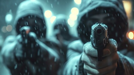 a group of men criminals created by ai