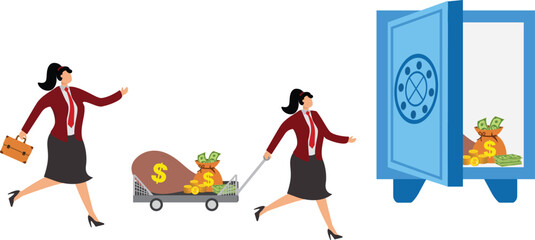 Dictator, Currency,Domination,Wheelbarrow,Authority,Business,Manager, Businesswoman