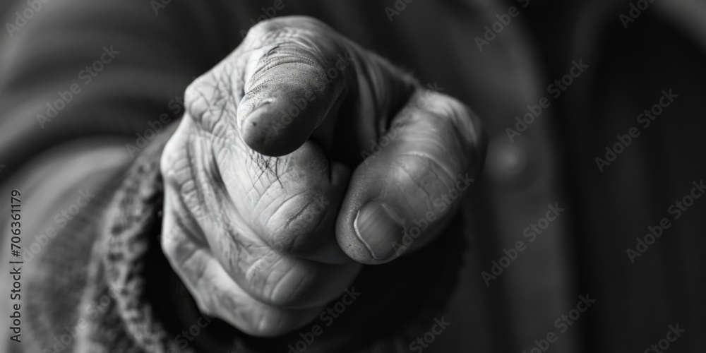 Aufkleber A close-up view of a person's hand holding an object. This image can be used to illustrate concepts related to human touch, connection, support, or the act of holding something
