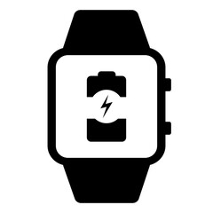 Smartwatch Battery Filled Icon | Recharging Symbol | Mobile Battery