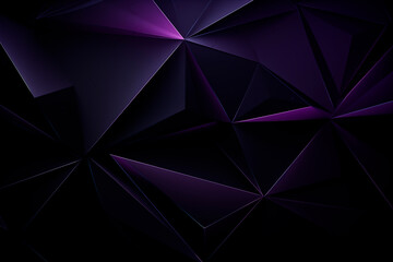 Fototapeta premium Abstract geometric design with purple polygons creating a depth effect and modernity.