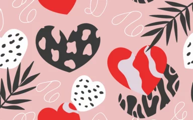 Raamstickers Abstract animal skin pattern background. Good for fashion fabrics, postcards, email header, banner, events, covers, advertising, and more. Valentine's day, women's day, mother's day background. © TasaDigital