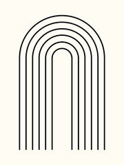 Beautiful Black Abstract design. Minimal Poster.