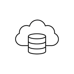 cloud database icon backup icon vector