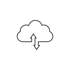 cloud storage icon  hosting vector