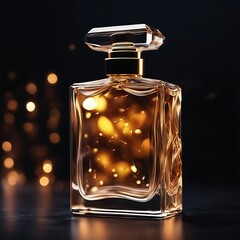 Perfume bottle mock up - elegant and luxury perfume.  Perfume or scent banner. 