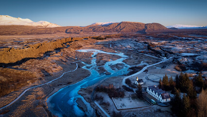 Fototapeta premium Thingvellir sunrise