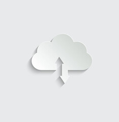 cloud storage icon  hosting vector