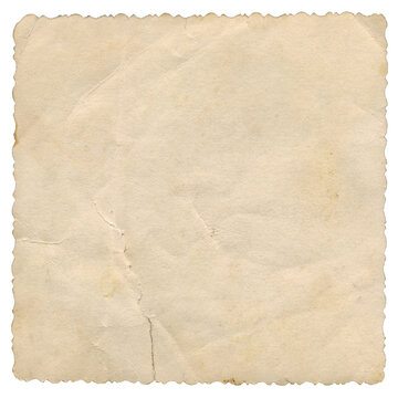 Retro photo paper texture isolate. Old antique sheet paper texture. Announcement board. Recycle vintage paper background. Aged and yellowed wallpaper.	