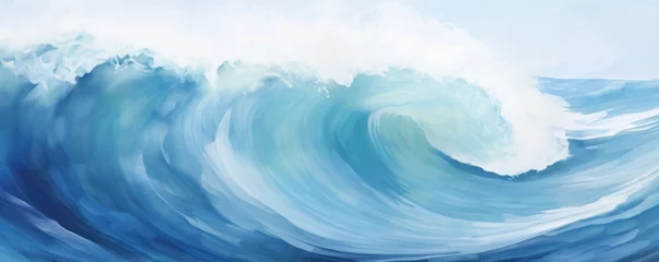 Foto auf Alu-Dibond Abstract water ocean wave, cyan, sky blue, baby blue texture © GalleryGlider