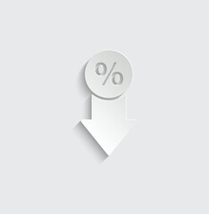 percent done - vector icon Interest rate icon 