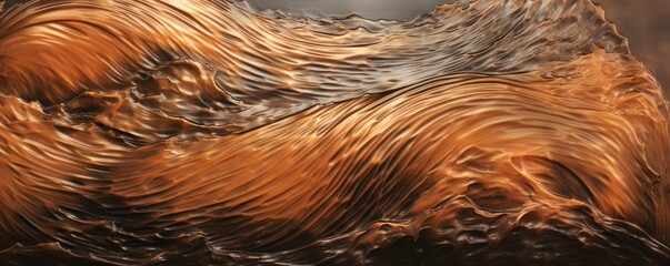 Abstract water ocean wave, bronze, copper, brass texture