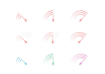 three options fine dial set. fine dial group. dial group for education, sports, business world