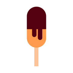 Ice cream in chocolate glaze line icon.Sweetness, heat, dessert, plumbeer, milk, summer, ice. Vector icon for business and advertising