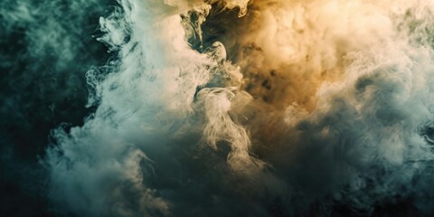 A close-up view of a cloud of smoke. This image can be used to depict various concepts such as mystery, pollution, fire, or atmospheric effects
