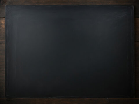 blank black chalkboard background. Generative AI