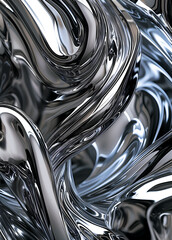 Liquid metal. Abstract 3D background,