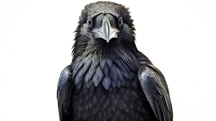 raven isolated on white background