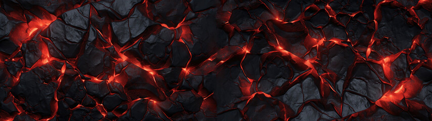 Broken stone wall or burning wood with red glowing elements like flame or fire behind, abstract...