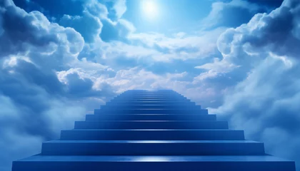 Foto op Canvas Fictitious recreation of stairway to the kingdom of heaven © bmicrostock