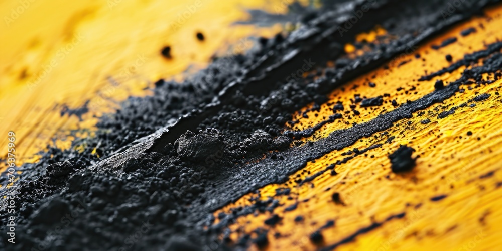 Poster a close up view of a yellow and black sign. this image can be used for various purposes