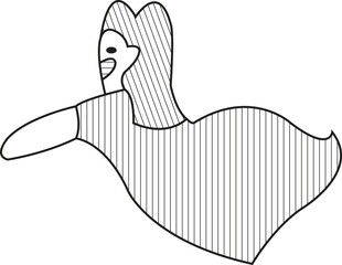 Black and white line art vector illustration of a uniquely designed dot character—Joyful Soirée: Woman in Flowing Dress Dancing with Blissful Elegance, As if Soaring, formed from random dots