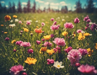 Obraz na płótnie Canvas field of tulips