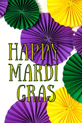 Mardi gras.Holidays mardi gras masquarade, venetian mask fan over purple background. view...