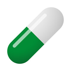 White green pill line icon. Tablet, doctor, medicine, pharmacy, disease, prescription, treatment, medicine, capsule, pharmacist. Vector icon for business and advertising